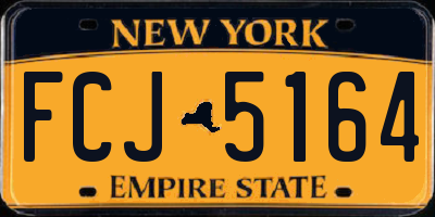 NY license plate FCJ5164