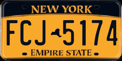 NY license plate FCJ5174