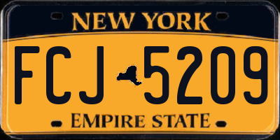NY license plate FCJ5209