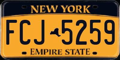 NY license plate FCJ5259