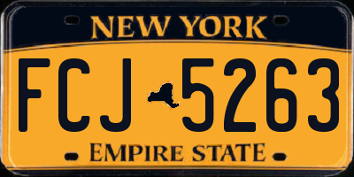NY license plate FCJ5263