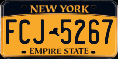 NY license plate FCJ5267