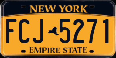 NY license plate FCJ5271