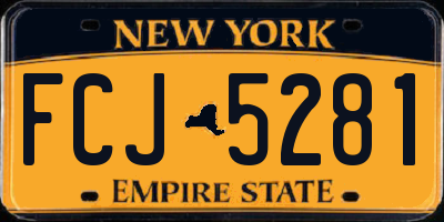 NY license plate FCJ5281