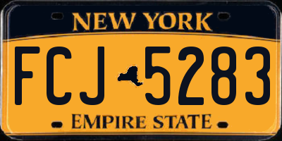 NY license plate FCJ5283