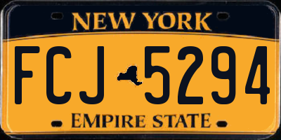 NY license plate FCJ5294