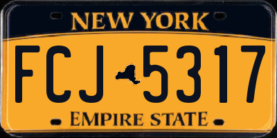 NY license plate FCJ5317