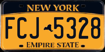NY license plate FCJ5328