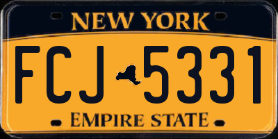 NY license plate FCJ5331