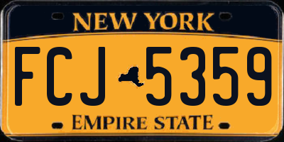NY license plate FCJ5359