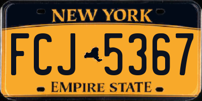 NY license plate FCJ5367