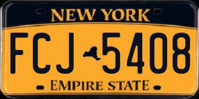 NY license plate FCJ5408