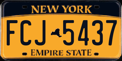 NY license plate FCJ5437