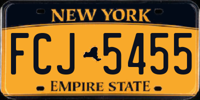 NY license plate FCJ5455
