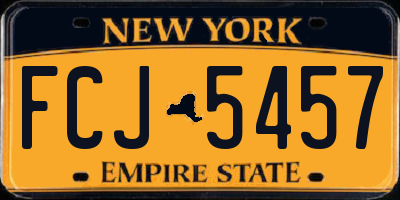 NY license plate FCJ5457