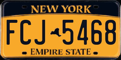 NY license plate FCJ5468