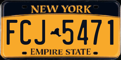 NY license plate FCJ5471