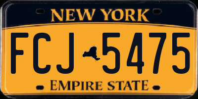 NY license plate FCJ5475