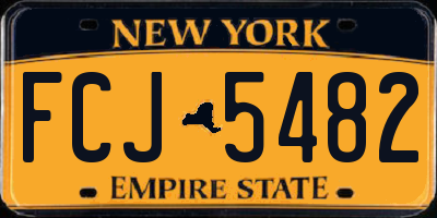 NY license plate FCJ5482