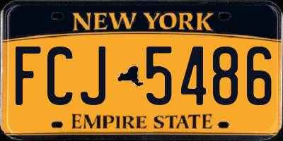 NY license plate FCJ5486