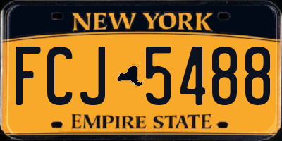 NY license plate FCJ5488