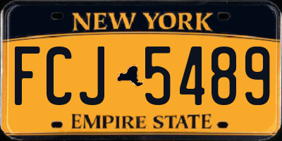 NY license plate FCJ5489