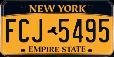 NY license plate FCJ5495