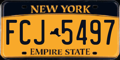 NY license plate FCJ5497