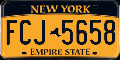 NY license plate FCJ5658