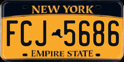 NY license plate FCJ5686