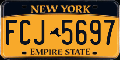 NY license plate FCJ5697