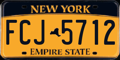 NY license plate FCJ5712