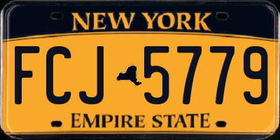 NY license plate FCJ5779