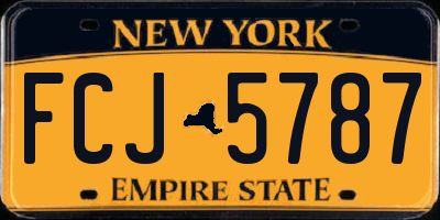 NY license plate FCJ5787