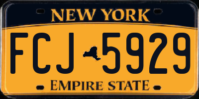 NY license plate FCJ5929
