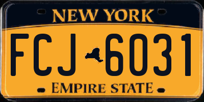 NY license plate FCJ6031
