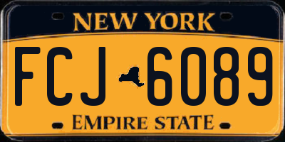 NY license plate FCJ6089
