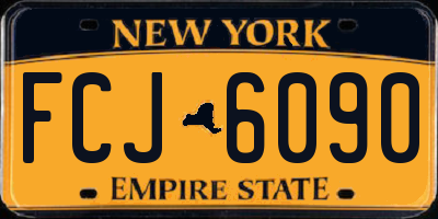 NY license plate FCJ6090