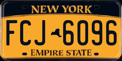 NY license plate FCJ6096