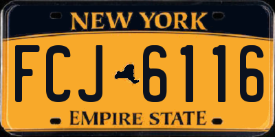 NY license plate FCJ6116