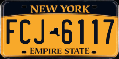 NY license plate FCJ6117