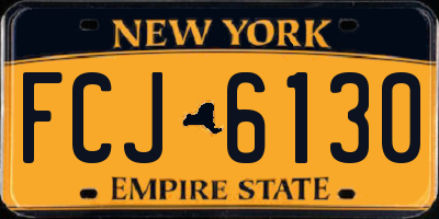 NY license plate FCJ6130