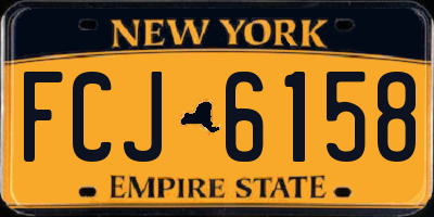 NY license plate FCJ6158
