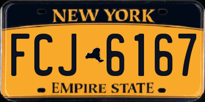 NY license plate FCJ6167