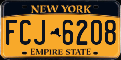 NY license plate FCJ6208