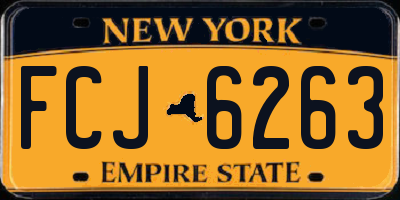 NY license plate FCJ6263