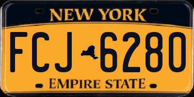 NY license plate FCJ6280