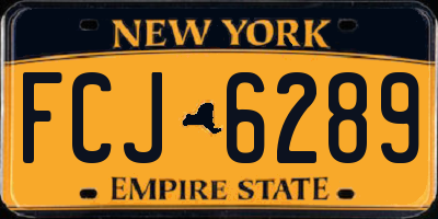 NY license plate FCJ6289