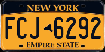 NY license plate FCJ6292