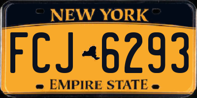 NY license plate FCJ6293